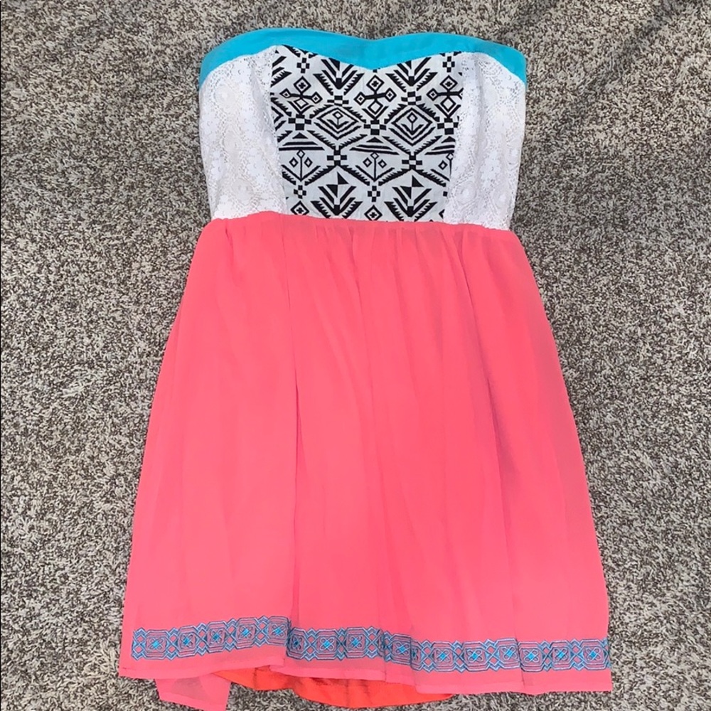 strapless colorful dress!